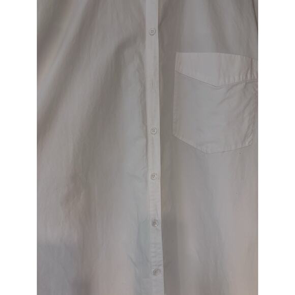 Anthropologie Maeve The Soren Poplin Cotton Midi Shirt Dress White Size XL - Picture 5 of 10